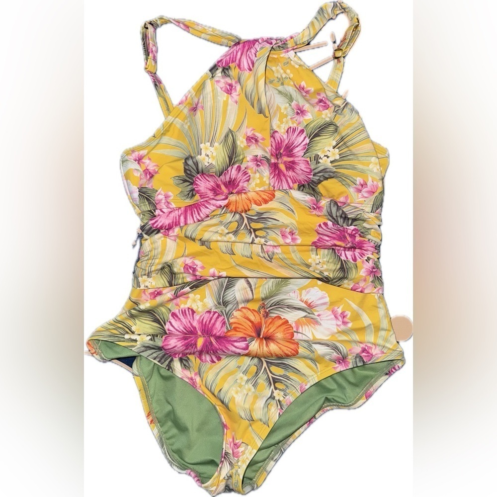 Bleu by Rod Beattie Paradiso High Neck Keyhole Mio One-Piece size 8 nwot - Picture 3 of 5